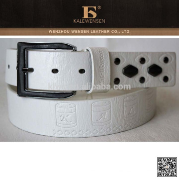 Fabriqué en Chine ceinture en cuir blanc homme PU